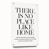 "There is No Place Like Home" Typography Canvas Art