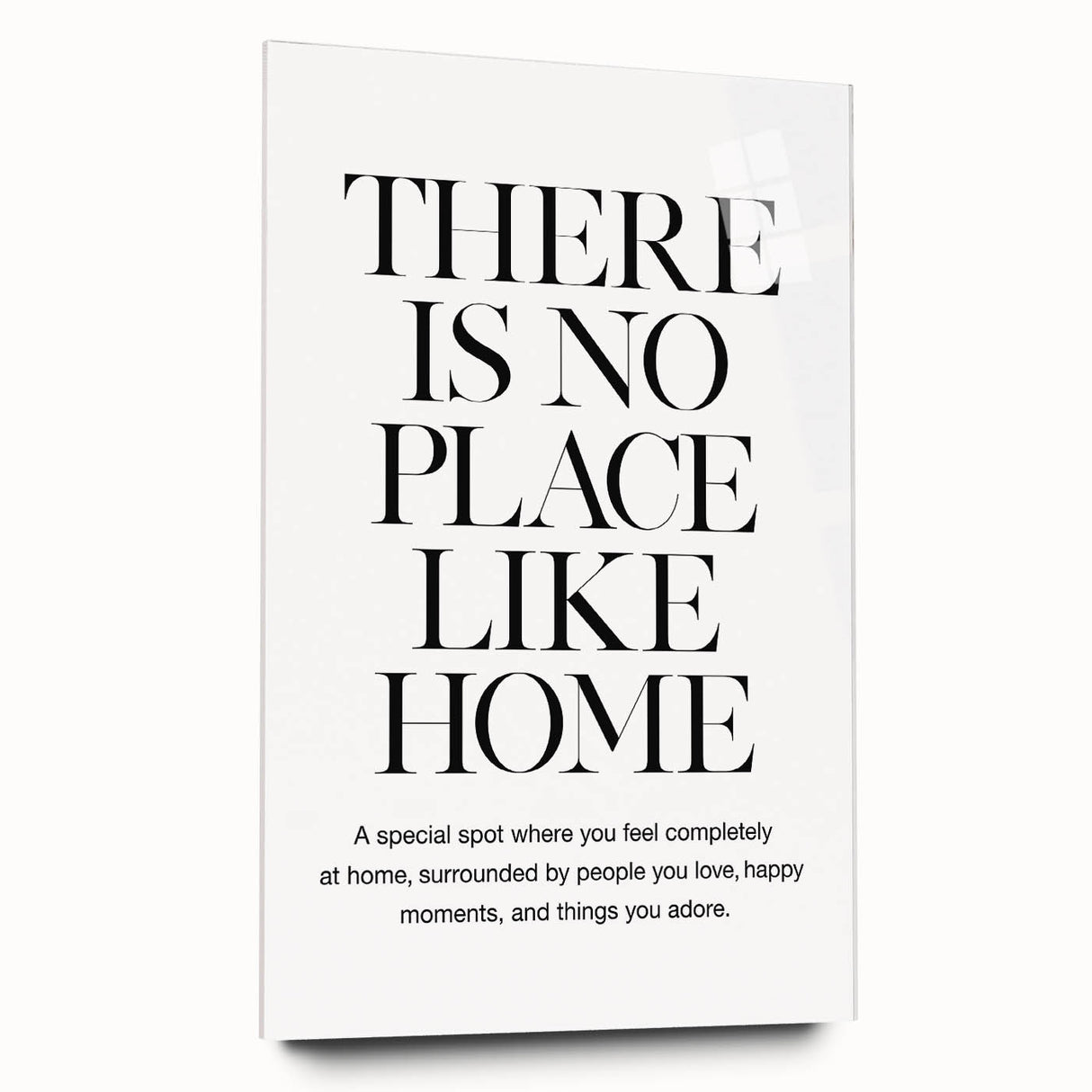 "There is No Place Like Home" Typography Canvas Art