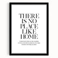 "There is No Place Like Home" Typography Canvas Art