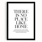 "There is No Place Like Home" Typography Canvas Art