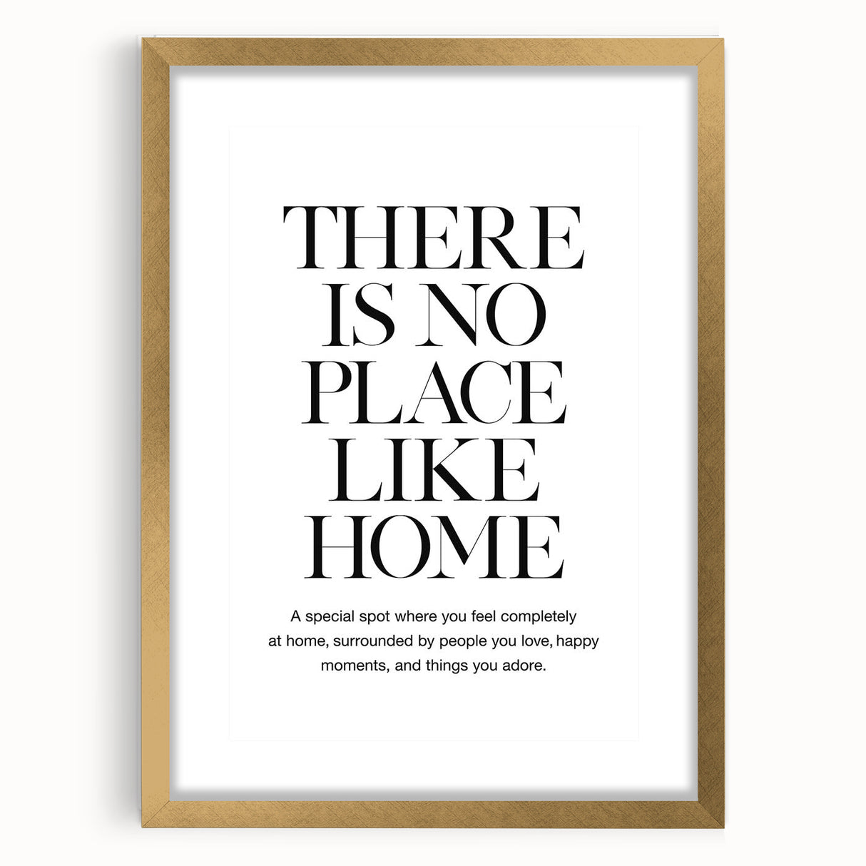 "There is No Place Like Home" Typography Canvas Art