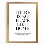 "There is No Place Like Home" Typography Canvas Art
