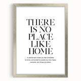 "There is No Place Like Home" Typography Canvas Art