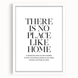 "There is No Place Like Home" Typography Canvas Art