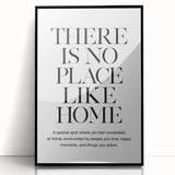 "There is No Place Like Home" Typography Canvas Art