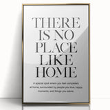 "There is No Place Like Home" Typography Canvas Art