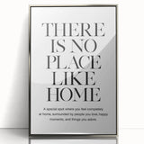 "There is No Place Like Home" Typography Canvas Art