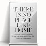 "There is No Place Like Home" Typography Canvas Art