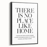 "There is No Place Like Home" Typography Canvas Art