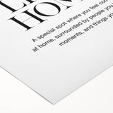 "There is No Place Like Home" Typography Canvas Art
