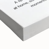 "There is No Place Like Home" Typography Canvas Art