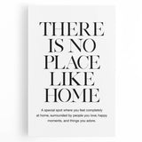 "There is No Place Like Home" Typography Canvas Art