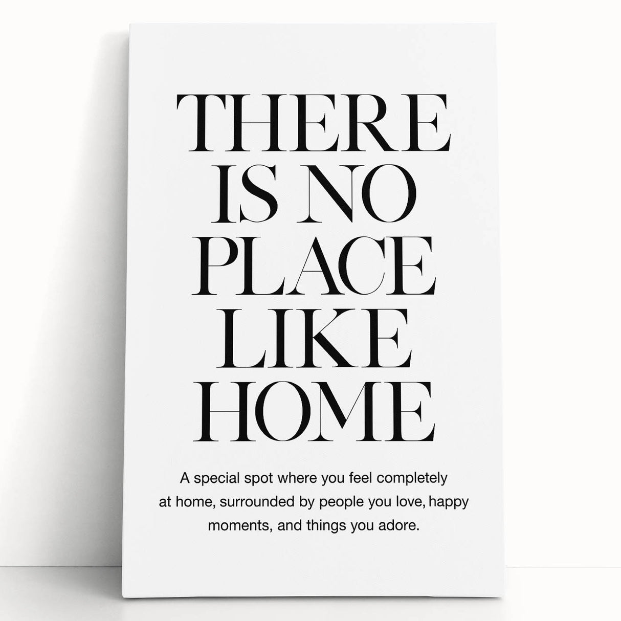 "There is No Place Like Home" Typography Canvas Art
