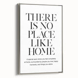 "There is No Place Like Home" Typography Canvas Art