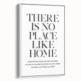 "There is No Place Like Home" Typography Canvas Art