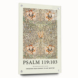 Biblical Typography Wall Art - Psalm 119:103 Floral Canvas Print