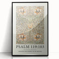 Biblical Typography Wall Art - Psalm 119:103 Floral Canvas Print