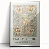 Biblical Typography Wall Art - Psalm 119:103 Floral Canvas Print