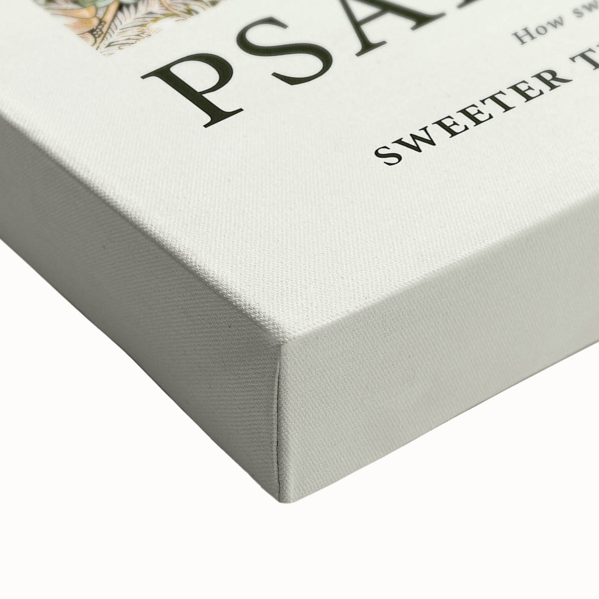 Biblical Typography Wall Art - Psalm 119:103 Floral Canvas Print