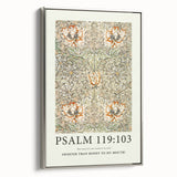 Biblical Typography Wall Art - Psalm 119:103 Floral Canvas Print