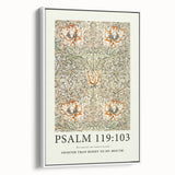 Biblical Typography Wall Art - Psalm 119:103 Floral Canvas Print