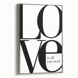 Modern Typography Wall Art - "LOVE" Inspirational Canvas Print