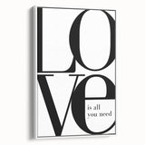 Modern Typography Wall Art - "LOVE" Inspirational Canvas Print