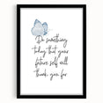 Butterfly Typography Art Print – Motivational Quote on Canvas