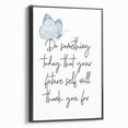 Butterfly Typography Art Print – Motivational Quote on Canvas
