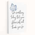 Butterfly Typography Art Print – Motivational Quote on Canvas