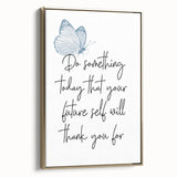 Butterfly Typography Art Print – Motivational Quote on Canvas