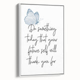 Butterfly Typography Art Print – Motivational Quote on Canvas