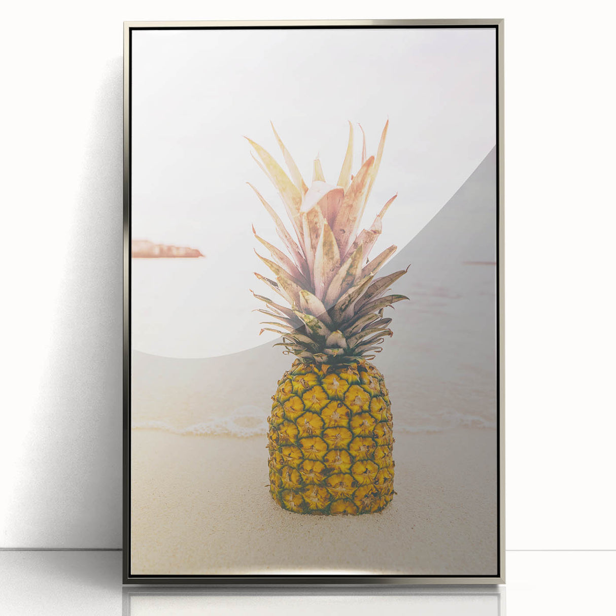 Tropical Paradise Canvas - Pineapple Beach Wall Art for Summer Decor