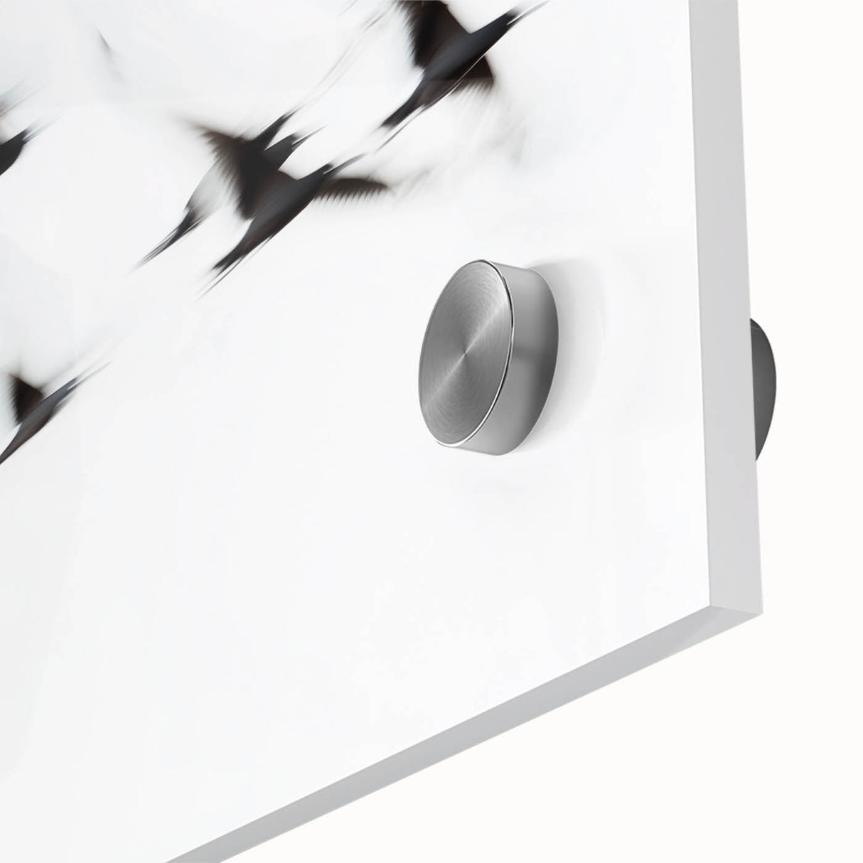 Flight in Motion – Dynamic Black and White Abstract Bird Wall Art