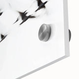 Flight in Motion – Dynamic Black and White Abstract Bird Wall Art