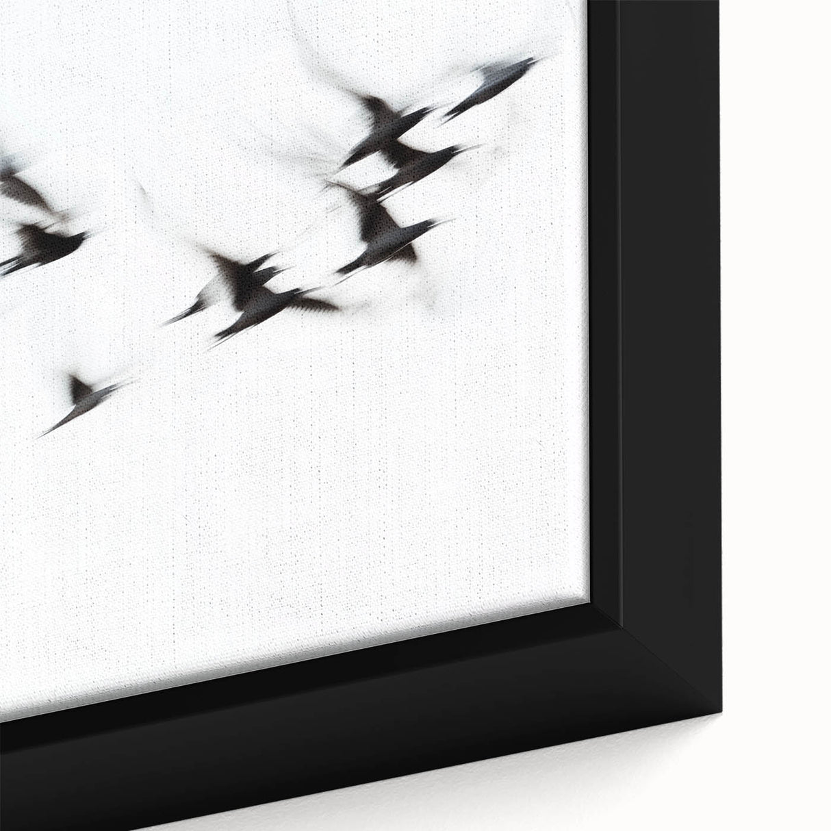 Flight in Motion – Dynamic Black and White Abstract Bird Wall Art
