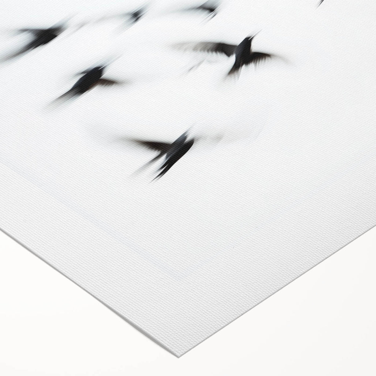 Flight in Motion – Dynamic Black and White Abstract Bird Wall Art