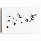 Flight in Motion – Dynamic Black and White Abstract Bird Wall Art