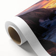 Stunning rolled canvas showcasing a vibrant landscape of dramatic cliffs and serene ocean waves, elegantly packaged in a protective cardboard tube for safe transport. Perfect for enhancing home decor with a touch of nature's beauty.