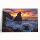 Stretched canvas artwork depicting vibrant landscapes with dramatic cliffs under a blue sky, ideal for enhancing home decor and creating an inspiring atmosphere.