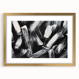Bold Black and White Brushstroke Wall Art – Framed & Canvas