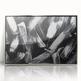 Bold Black and White Brushstroke Wall Art – Framed & Canvas