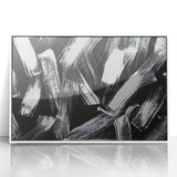 Bold Black and White Brushstroke Wall Art – Framed & Canvas