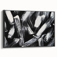 Bold Black and White Brushstroke Wall Art – Framed & Canvas