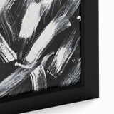 Bold Black and White Brushstroke Wall Art – Framed & Canvas