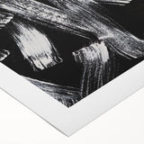 Bold Black and White Brushstroke Wall Art – Framed & Canvas