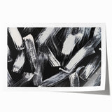 Bold Black and White Brushstroke Wall Art – Framed & Canvas
