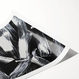 Bold Black and White Brushstroke Wall Art – Framed & Canvas