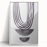 Modern Dining Room Art - Abstract Monochrome Wall Decor