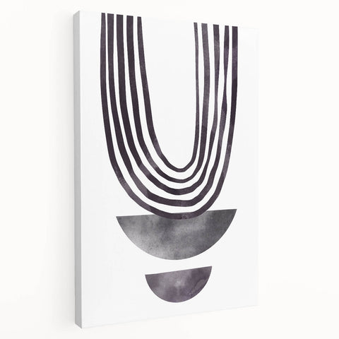 Modern Dining Room Art - Abstract Monochrome Wall Decor